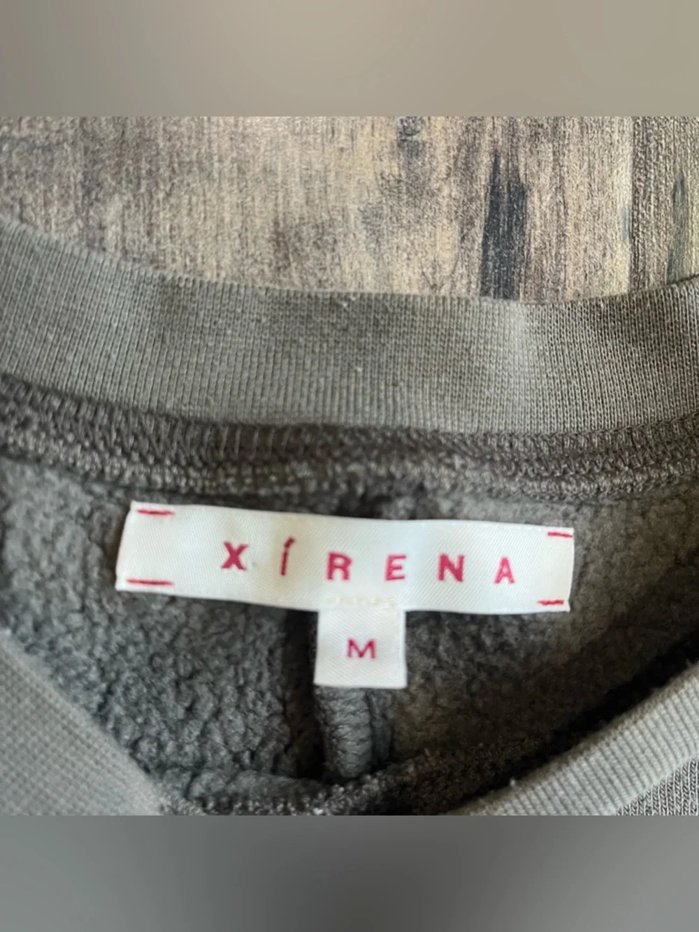 Xirena Oversized Semi Cropped Long Sleeve Dark Green Sweater Size Medium